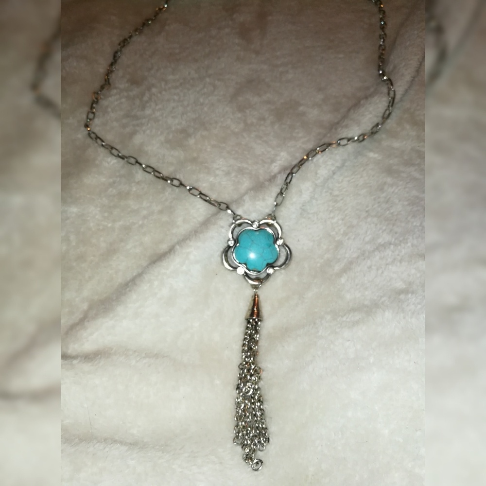 🆕▪️📿KK JEWELRY ANTIQUED SILVER WITH TURQUOISE